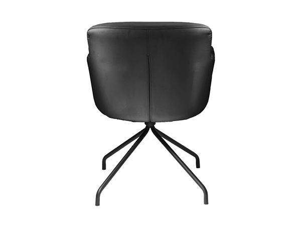 Brooklyn Meeting Chair, Swivel Base, Black, Back - Trade Show Rental Furniture
